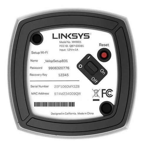 Imagen 4 de 4 de Repetidor, Router, Sistema Wi-Fi mesh Linksys Velop WHW0103 blanco 100V/240V 3 unidades