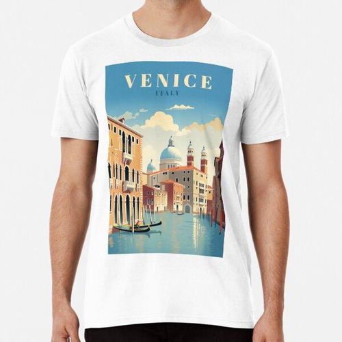 Remera Italia Venecia Vintage Travel Poster Retro Algodon Pr