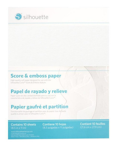 Papel Silhouette® Para Troquelado 10pzas. De 8.5x11 Pulgadas Color Blanco