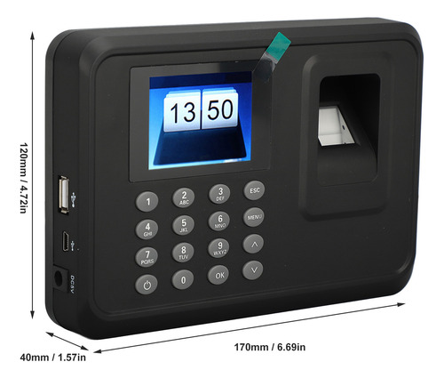 Reloj De Tiempo Con Contraseña De Huella Digital Pantalla