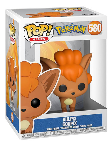 Figura De Acción Tipo Funko Pop, Pokémon, Vulpix Nro. 580