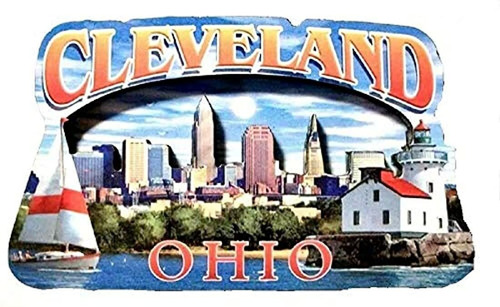 Imán Para Nevera Cleveland Ohio Montage Artwood