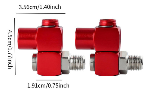 Conector Pneumático Mangueira Giratória Conetor Vermelho