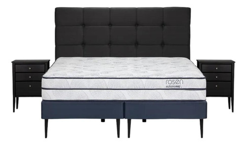 Cama Rosen Autonomy Sky 150x200 Bd 2 Plazas Issey Azul