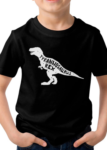 Polera Dinosaurio Efecto Fosforescente Niño Y Niña D7