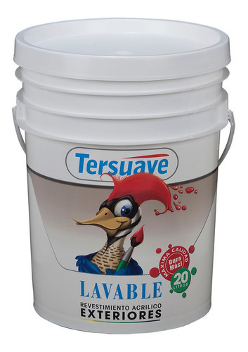 Pintura Exterior Lavable Látex Tersuave 20 L - Rex Color Gris acero