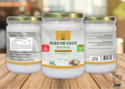Imagem 2 de 4 de Oleo De Coco 500ml Sem Sabor Macrophytus