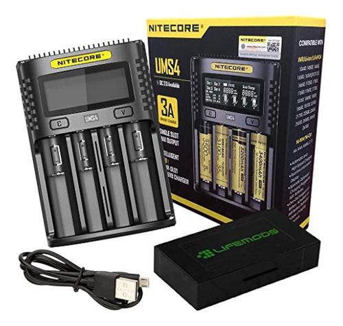 Nitecore Ums4 Usb Universal 4-port Speedy Smart Charger Para