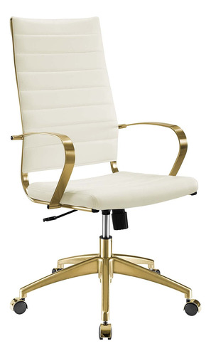 Modway Jive Gold - Silla De Oficina Con Respaldo Alto Girato