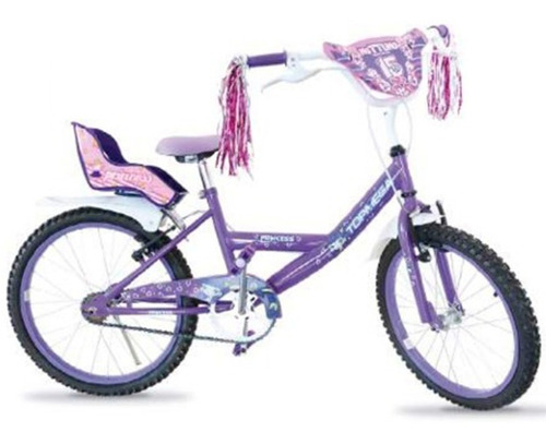 Bicicleta R 16 Bmx Nena Violeta Princess Top Mega + Asiento