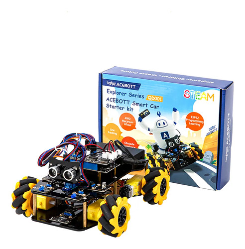 Kit Robô Avançado Educacional Tutoriais Esp32 Wifi App Nfe