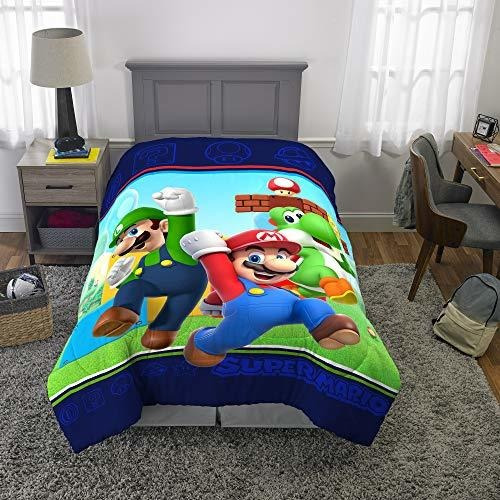 Nintendo Super Mario Trifecta Fun Twin, Super Mario Twin Bedding Set