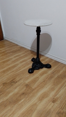 Mesa Auxiliar Fundicion De Hierro Y Marmol
