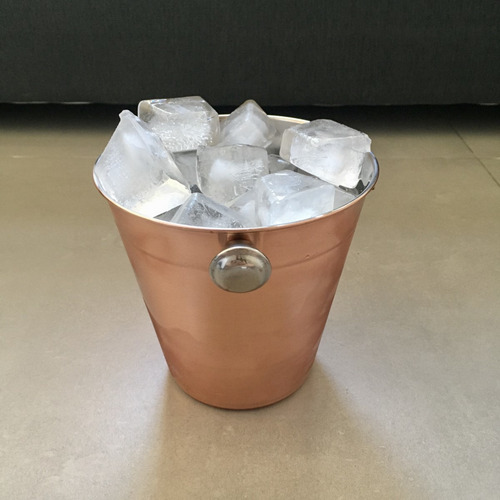 Imagem 6 de 9 de Balde De Gelo Pequeno Bar Drinques Inox Bronze 14cm
