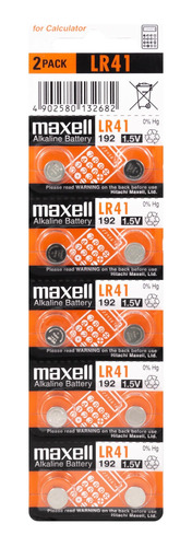 Pack 10 Pilas Ag3 Lr41 92a Maxell Alcalina Tipo Reloj