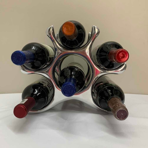 Imagen 6 de 9 de Cava 6 Botellas Modelo Sol Pewter 29 X 24 Cm Pewter Brillo