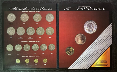 Colección 3 Series Completas 5 Pesos 1971 - 1988 En Album !