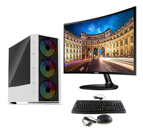 Pc Intel Dual Core 4.0 Ghz 8gb Ssd 120gb Monitor 24 Curvo