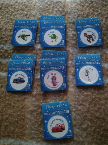 Lote 10 Medallas Magicas Disney Pixar Cambio Coleccionables