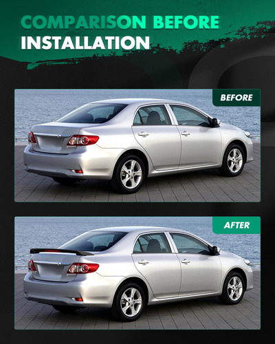 Alerón Trasero Premium Para Toyota Corolla 2003-2013 Montaje