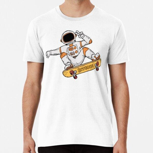 Remera Astronaut Bitcoin Skater Stock Market Trader Algodon 