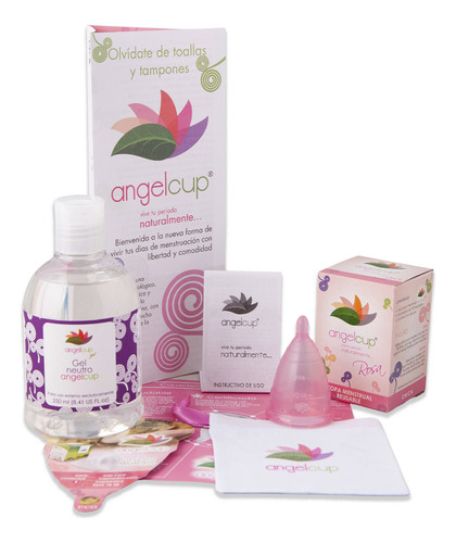 Copa Menstrual Angelcup® Rosa O Lila Y Jabón Neutro 250ml Color Rosa Ch Y Jabón 250m