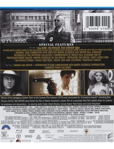 Blu-ray Taxi Driver / De Martin Scorsese / 40th Anniversary