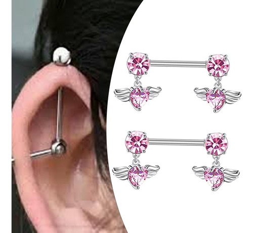0 2 Piezas De Joyería Para Piercing Corporal, Aretes De