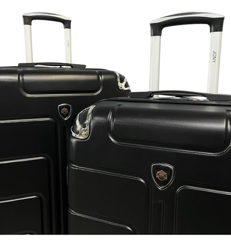 Set De Maletas 20 Y 18 Pulgadas Carry On Ligeras Con Ruedas Negro Rayas
