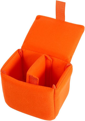 Bolsa Para Camara Dslr Acolchada Naranja A Prueba De Golpes