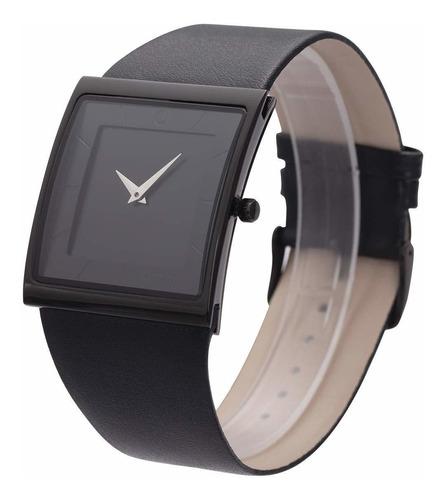 Reloj Hombre Sibosun Wsd-jxq247 Cuarzo Pulso Negro En Cuero