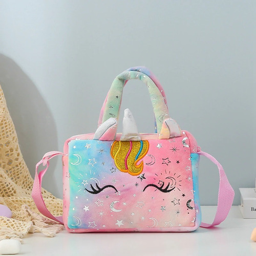 Mini Bolso Maleta Bolsa Unicornio Niña Girl Rosita Pink