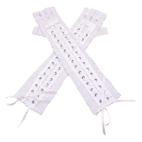 Nuevo Guantes Largos Con Cordones Y Lazos De Encaje