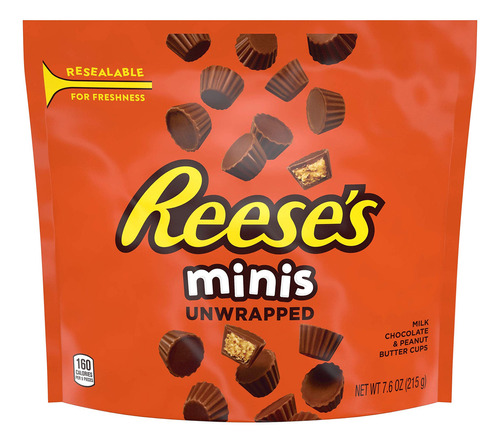 Reese's Caramelos De Mantequilla De Man Con Chocolate, Minis