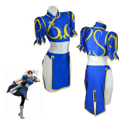 Traje De Chun Li Sexy Halloween Cosplay Para Mujer