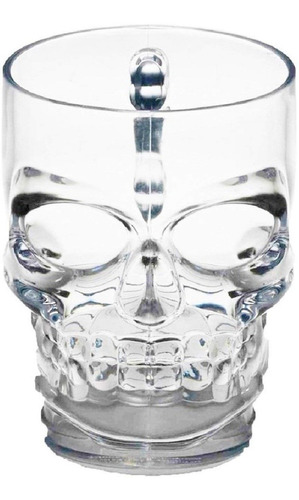 50 Tarros Calavera De Cristal 500 Ml Con Asa