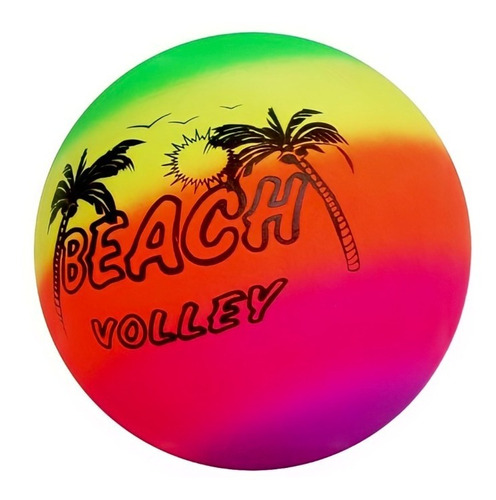 Imagen 1 de 3 de Pelota De Goma Flúor Inflable Playa Volley Verano 