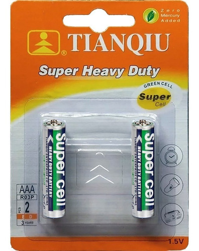 Pila  Batería Super Heavy Duty Aaa Tianqiu 12 Blister 24 Und