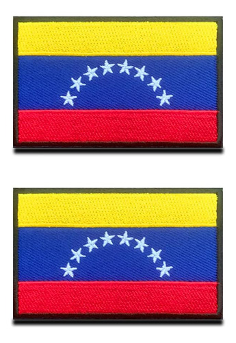 Paquete De 2 Parches De Bandera De Venezuela Bordados G...