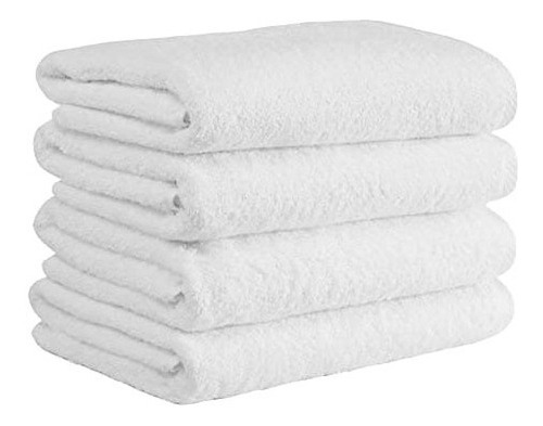 Toallón Toalla Hotel Remate Hotelera Baño #3rem Lisa Con Toallon De 130cm X 70cm - Pack X 30 Unidades Color Blanco