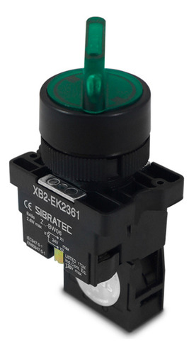 Chave Seletora Iluminada Ek2361 2 Posições Verde 220v 1na