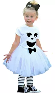 Disfraz Halloween Bebé Tutú Y Pañalero Niña Fantasma