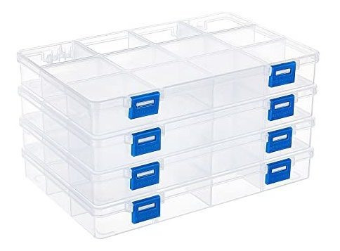 Benecreat 4pcs 12 Grids Caja De Almacenamiento De 42kxd