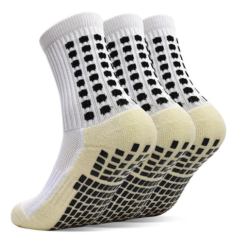3pcs Calcetines Deportivos De FĂștbol Gruesos Antideslizantes
