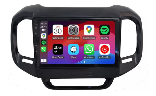 Stereo Android Pantalla 9 Fiat Toro 4gb+64gb Carplay Negro Piano