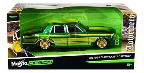 Maisto 1:24 1987 Chevrolet Caprice Verde Lowrider Caja 