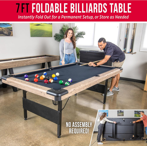 Gosports Mesa De Billar Plegable Portátil De 7 Pies