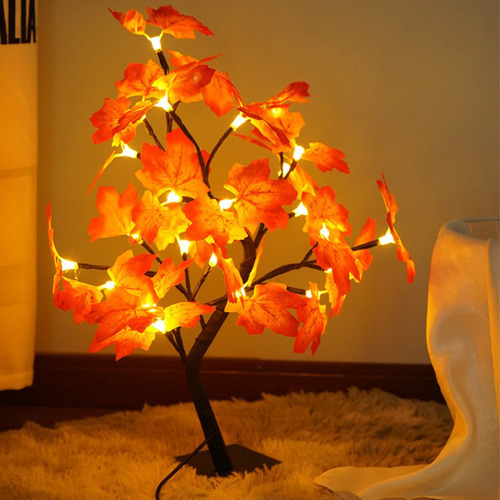 A Árbol De Arce Iluminado De Mesa, Decoración Led De Acción
