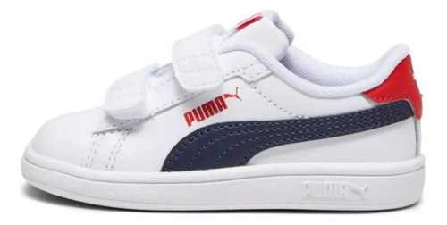 Tenis Casual Bebe Puma Smash 3.0 392034 11 Blanco Original!