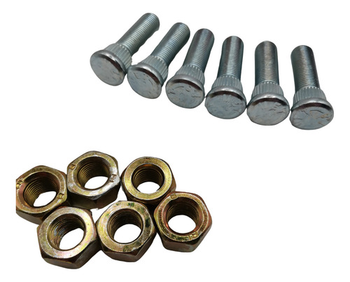 6 Birlo Y 6 Tuerca Maza Delantera Tractor Ford/new Holland